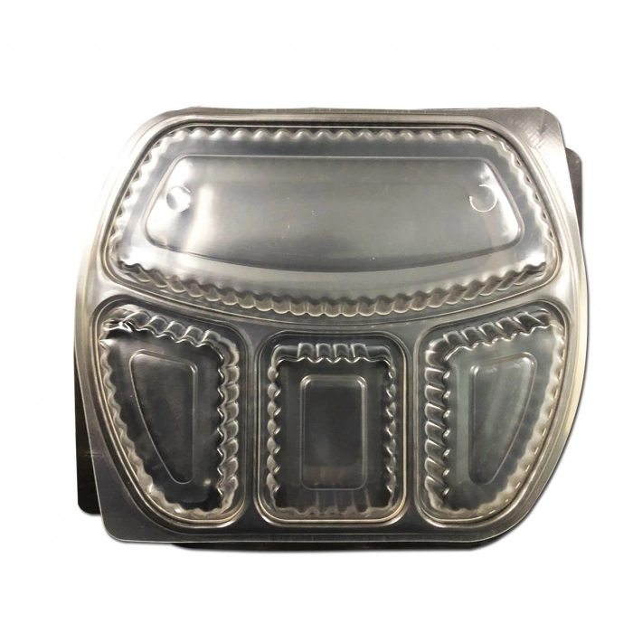 Yemek Kabı Kapak Üst Şeffaf (4) Dört Gözlü 50 Li