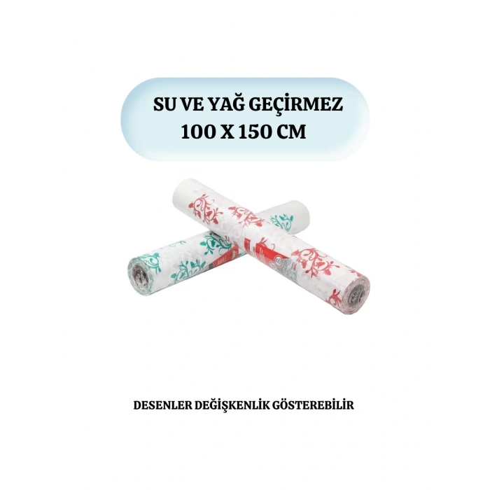 Tek Kullanımlık Kağıt Laminelli Yemek Masa Örtüsü - 100X150 Cm.