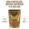 11x18,5 Gold Şeffaf Metalize Doypack - 50 Adet