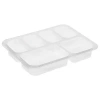 6 Bölmeli Üst Yapıştırmalı Yemek Kabı Şeffaf 400 Adet