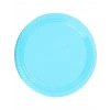 Açık Mavi Renkli Plastik Tabak 25 Adetli