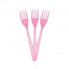 May Plastik Renkli Çatal Pembe 25 Li