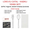 6 lı Çatal Kaşıklı Lüks Setleme