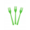 Yeşil Renkli Plastik Çatal 25 Adet