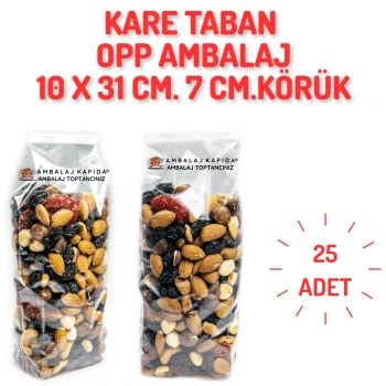 10x31 Opp Körüklü Kare Taban Poşet - 25 Adet