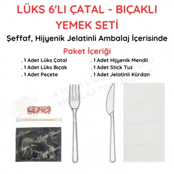 6 lı Çatal Bıçaklı Lüks Setleme