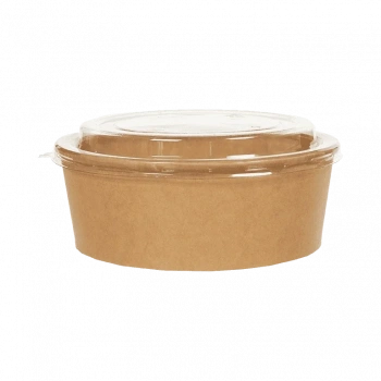 Kraft Karton Salata Kasesi+Kapak 1100 cc -300 Adet-Unicup