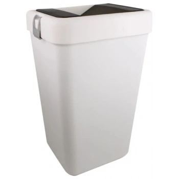 Carpex Optima Beyaz Çöp Kovası Kapaklı 40 Litre