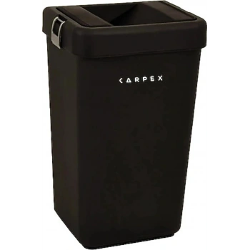 CARPEX OPTİMA SİYAH ÇÖP KOVASI KAPAKLI 8 LT.