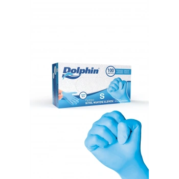 Dolphin Mavi Nitril Eldiven Küçük 100 Adetli