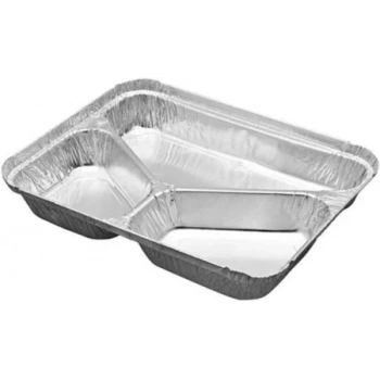 Alüminyum Kap 3 Gözlü Üçgen Tabldot 100 lü -Green