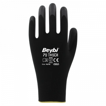 Beybi Pu Touch Poliüretan Kaplı Polyester Örme Eldiven