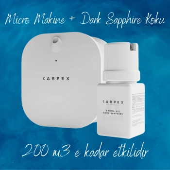 Carpex Micro Basic Beyaz Koku Makinesi + 50 ml Dark Sapphire Kartuş