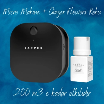 Carpex Micro Basic Siyah Koku Makinesi + 50 ml Ginger Flowers Kartuş