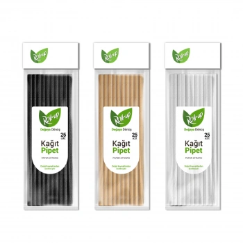 Doğaya Dönüş Kağıt Pipet 25li