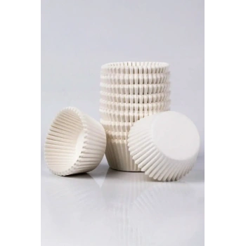 Dolphin Muffin Kağıt Kek Kapsülü İnce Beyaz Büyük 100 lü