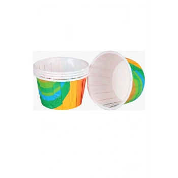 Dolphin Muffin-Kek Kapsülü Gökkuşağı Desenli 50 Li