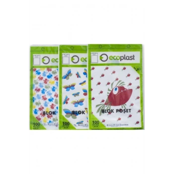 Ecoplast 0 Numara 100 Lü Baskılı 20*30 -50 Adetli - Beyaz