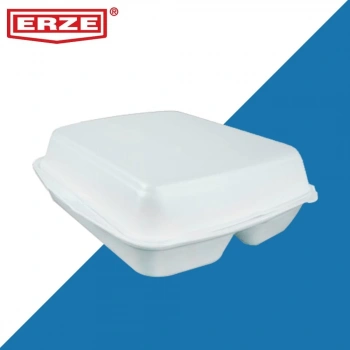 Köpük Tabak Eko Baskısız 3 Gözlü Kapaklı- 100 Adetli