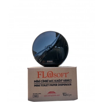 Flosoft Mini Cimri Tuvalet Kağıdı Aparatı Siyah (F096S)