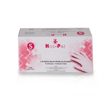Haspet Pudrasız Lateks Eldiven S Beden