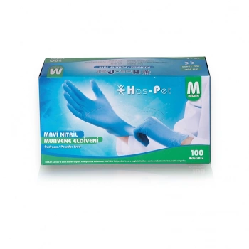 Haspet Mavi Nitril Eldiven M Beden 100 Adet