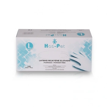 Haspet Pudrasız Lateks Eldiven L Beden