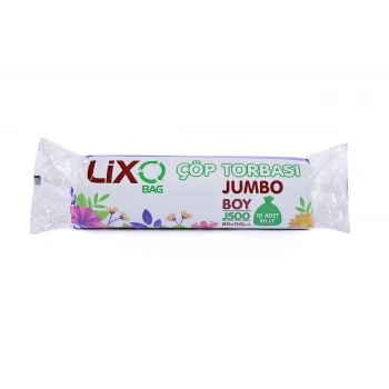 J-500 Jumbo Boy Çöp Torbası 80x110 cm 10 Lu Rulo