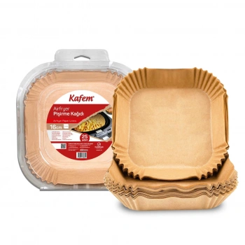 Kafem Airfryer Pişirme Kağıdı Kare 16 cm 25 li
