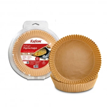 Kafem Airfryer Pişirme Kağıdı Yuvarlak 16 cm 25 li