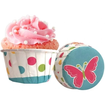 Kafem Kelebekli Muffin Kek Kapsülü 50li - K06