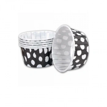 Kafem Siyah Puantiyeli Muffin Kek Kapsülü 50li - K05