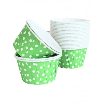 Kafem Yeşil Puantiyeli Muffin Kek Kapsülü 50li - K01