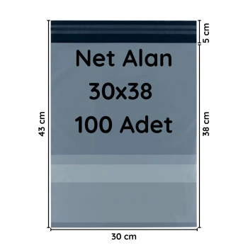 Kargo Poşeti Cepli 30x37+5 cm 100 Adet