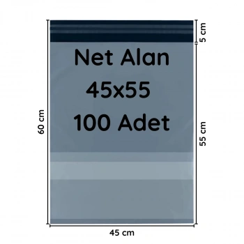 Kargo Poşeti Cepli 45x55+5 cm - 100 Adet