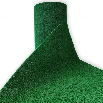 Kıvırcık Kaucuk Paspas - Yeşil - 1 Metrelik 10 MM *20 Metre