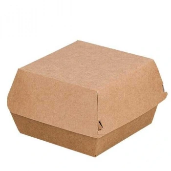 Kraft Karton Hamburger Kutusu 12x12x7 cm