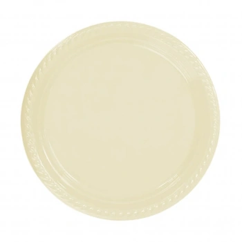 Krem (Bej) Renkli Plastik Tabak 25 Adetli