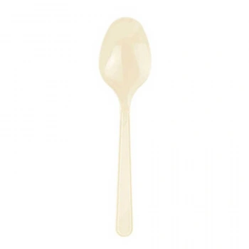 Krem Renkli Kaşık Plastik 25 Adet