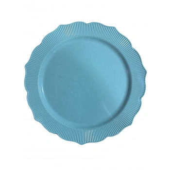 Kristal Lüks Platinum Kristal Tabak 26 cm -6 Adet -Mint Yeşili