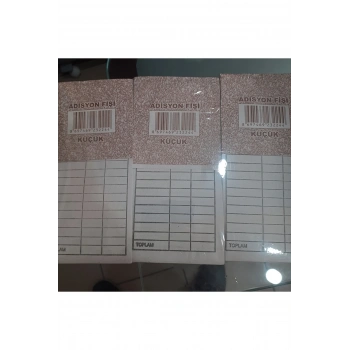 Küçük Adisyon Fişi 12x 3 lü