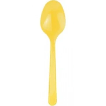 May Plastik Renkli Kaşık Sarı 25 Li