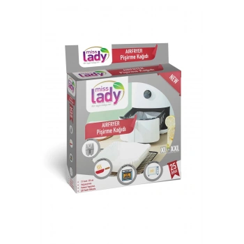 Airfryer Pişirme Kağıdı Miss Lady 25 Adet 20cm Kare Yağlı Kağıt Airfryer Xxl-Xl