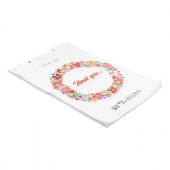 Naksan Baskılı Beyaz Poşet 3 No- 100 Lü (30X45)