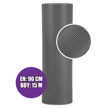 Petek Desenli Paspas 90cm x 15 M Islak Zemin Paspası GRİ