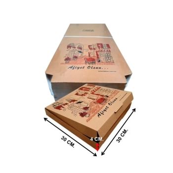 Pizza  Kutusu  30x30x4 Cm-100 Adetli