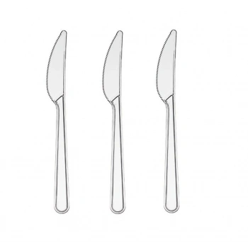 Plastik Bıçak Şeffaf Kalın 100lü