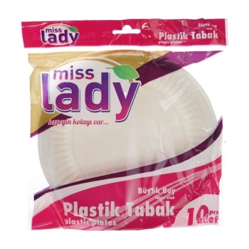 Plastik Büyük Boy Tabak (10lu)