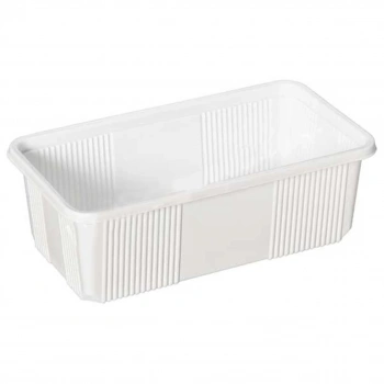 Plastik Dondurma Kabı Beyaz 1000 Gr-50 Adetli