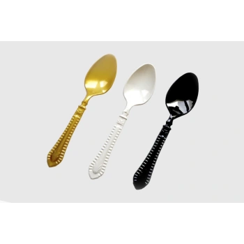 Platinum Gold Renk Kaşık Kalın 10 Adetli